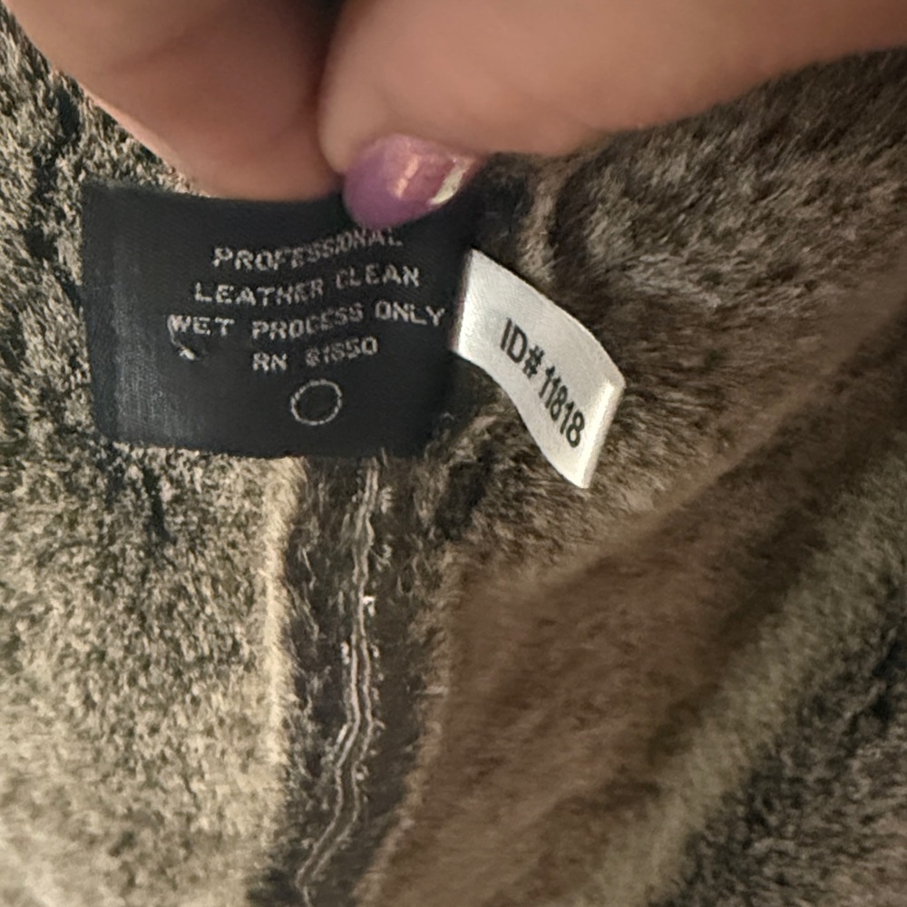 Express Dark Brown Suede Knee Length Coat - Picture 5 of 6